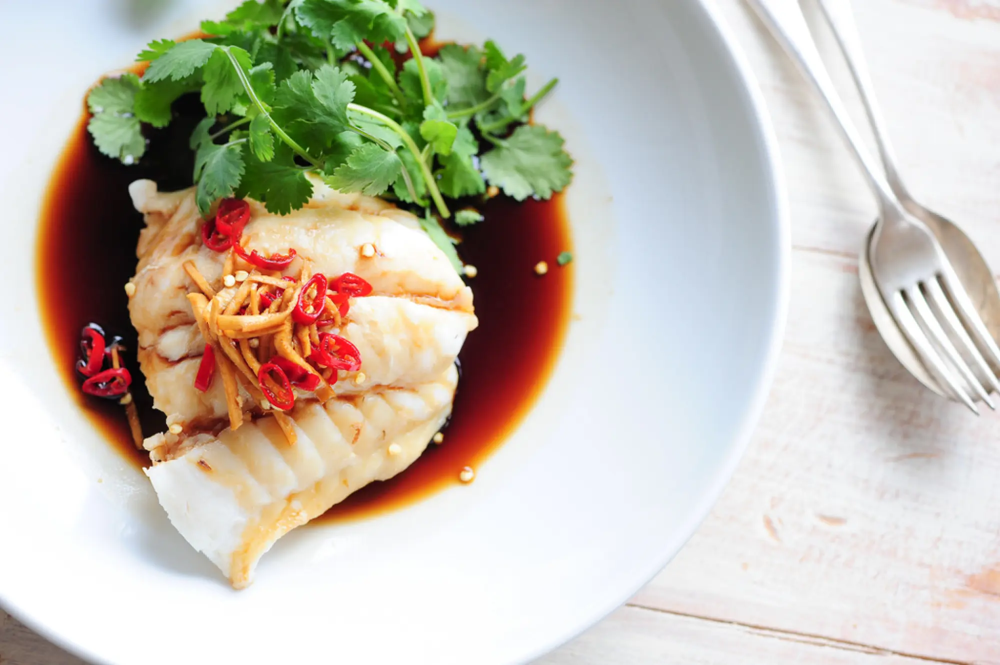 image of a healthy fish meal